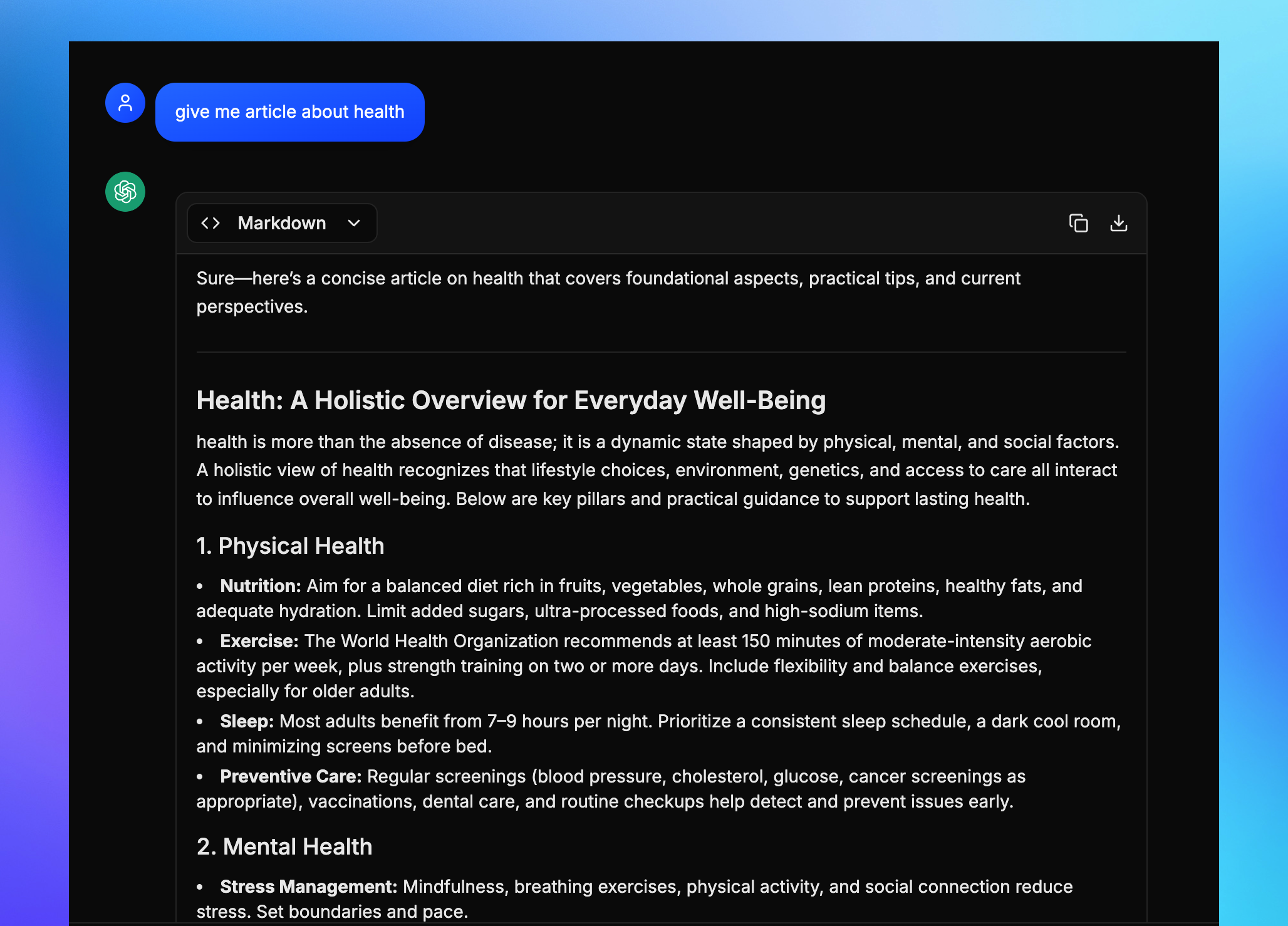 Main Dashboard