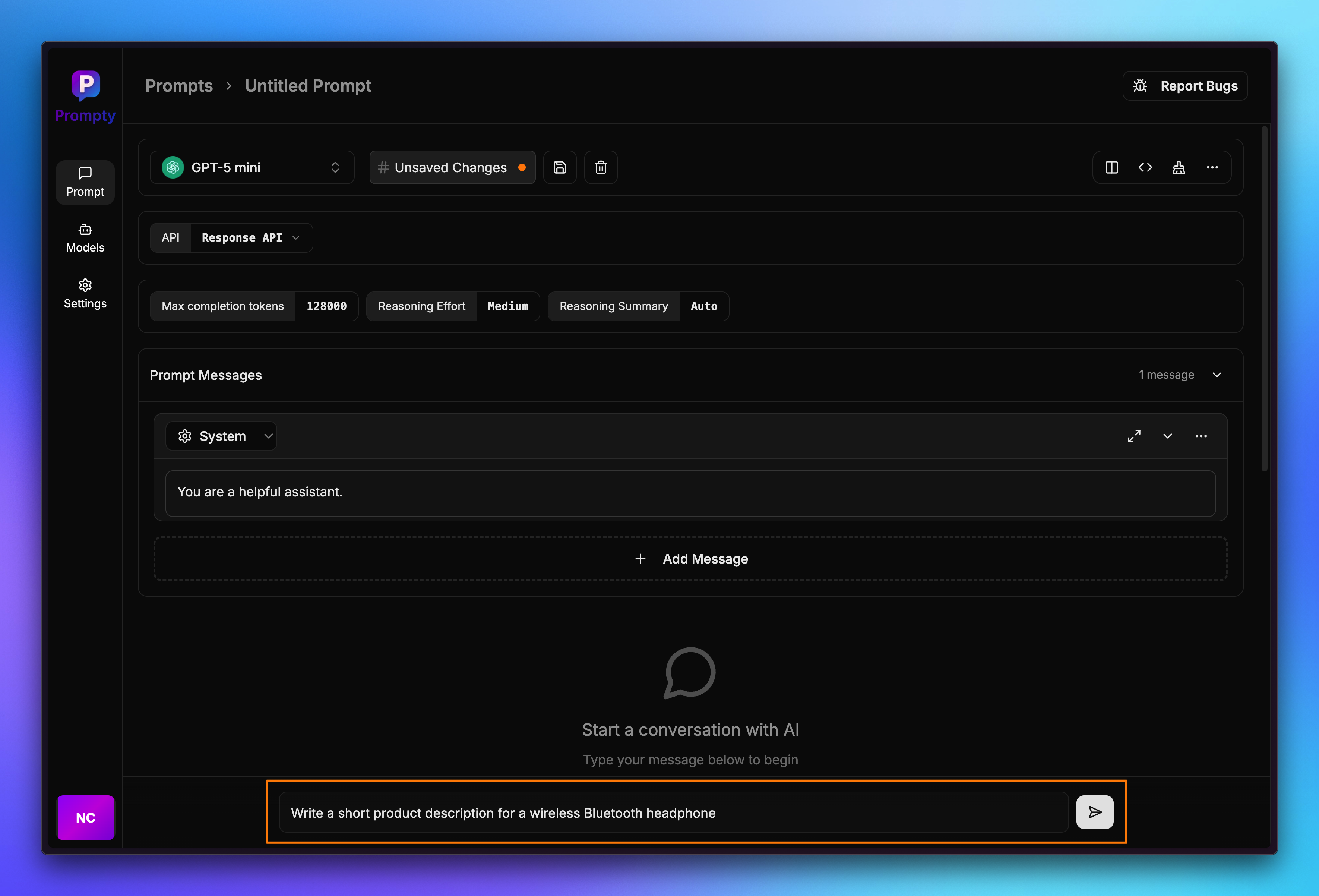 Main Dashboard